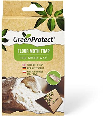 Green Protect Trappola per tarme per farina, trappola per insetti sostenibile, dispositivo di monitoraggio senza insetticidi, cucina, casa, ufficio e altro ancora, per tarme, tonchio e tarme del grano