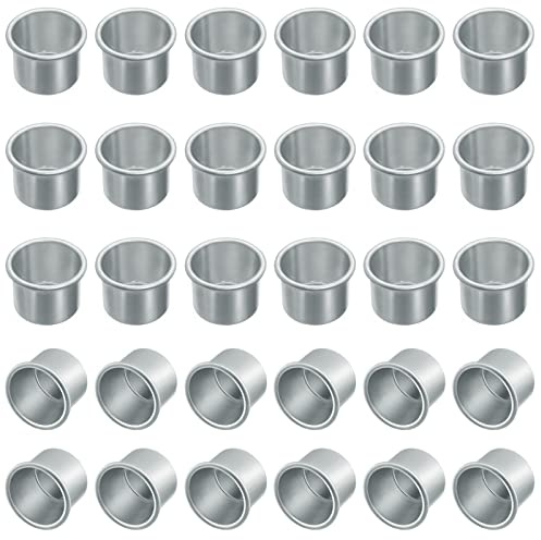 30 Stück Kerzenhalter für Stabkerzen, Teelichter, Kerzeneinsatz Tafelkerzen, Kerzenständer Metall, Kerzeneinsätze für Geburtstagsring
