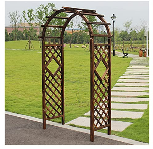 Heavy Duty Wooden Garden Arbor Walkway Wedding Arch Stable Large Rose Archway Trellis Durable Weatherproof for for Garden, Wedding, Lawn, Party Decoration 47x88.5in/59x88.5in ( Size : W120xH225cm )