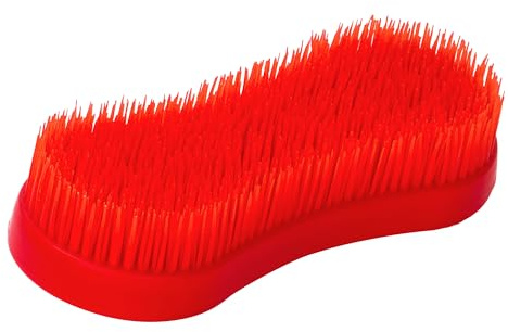 START Flexibel Pferdebürste - Magic - Leichte, biegsame Kunststoffbürste für effektive Fellpflege & Schmutzentfernung bei Pferd (Rot)