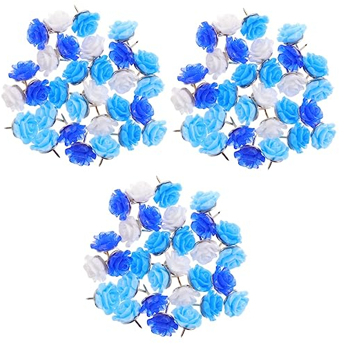 STOBOK 3 Sets Blumenförmige Reißzwecken Multifunktionale Reißzwecken Zarte Kartenzubehör Für Den Täglichen Gebrauch 30 Stück * 3