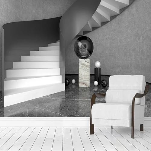 MERVOS 3D papel pintado mural de pared de PVC pintura tridimensional espacio escalera de caracol sala de estar dormitorio TV decoración de la pared de fondo