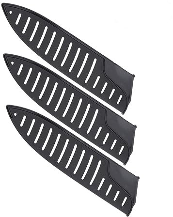 TOPBATHY 3piezas Funda Protectora Para Cuchillos De Cocina Fundas De Plástico Negras Para Cuchillos Para Uso Cocina y Almacenamiento Seguro