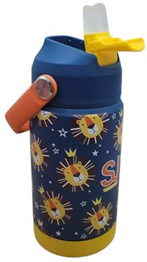 PELLECCHIA 1969 | Borraccia Termica con Portaborraccia per SJ Seven Boy and Girl da 350 ML | Non contiene BPA. Acciao INOX 304. (Leone)