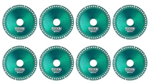 Aladeno Disco da Taglio per Vetro Lame per diamantate 10 x 2 x 0,3 cm Disco diamantato multifunzionale per smerigliatrice angolare Set di dischi da taglio per vetro per il taglio (8 pezzi)