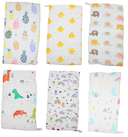 BESPORTBLE 6stücke Handtücher Baumwolle Für Babywaschtücher Gesichtshandtücher Baumwolle Säuglingshandtücher Stillhandtücher Unisex Für Mädchen Und Jungen