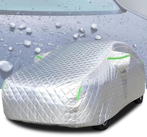 XMYAN Hagelschutz Fürs Auto Winter Abdeckung Wasserdicht für Dacia Duster 2024, Outdoor Wasserdicht Auto Anti-Hagel-Autoabdeckung für den Außenbereich Frostsichere Vollgarage(Silver)