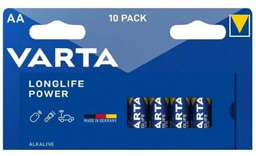 Varta Longlife Power AA - Alkali-Batterien - Plastikfreie Verpackung - 10 Stück