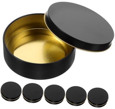 OSALADI 6piezas Prácticos Tarros Para Velas De Hojalata Frascos De Boticario Recipientes Herméticos Para Cosméticos