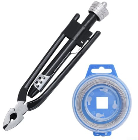YobiLife 6-Inch Aviation Safety Wire Twisting Pliers One-Way Locking Wire Twister Chrome Vanadium Includes Stainless Wire Fuse