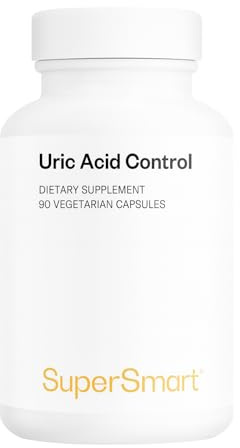 Uric Acid Control - Complément pour Réduire le Taux d'Acide - SuperSmart | Urique - Cerise de Montmorency, Curcuma+Pipérine, Quercétine… Inhibition/Élimination/Confort Articulaire - 90 Gélules