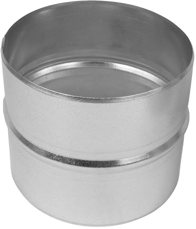 Repa Market Connettore per tubo di ventilazione 100 mm – Acciaio zincato tubo di ventilazione rotondo, aria condizionata, adattatore per tubo di scarico – collegamento interno ed esterno, tubo