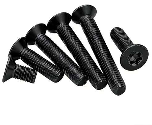 AIVEKE 20 Stück Senkkopfschrauben Edelstahl A2 - Senkkopf Torx Schrauben M5 x 20mm Maschinenschrauben Schwarz Schraube Möbelschrauben Edelstahlschrauben Flachkopfschrauben