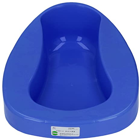 HUSHUI Padella da Letto, Padella da Allattamento di Grandi Dimensioni in Plastica Addensata con Design Inclinato di 10 Gradi e Bordi Lisci, per Anziani e Donne Incinte (Blu scuro)