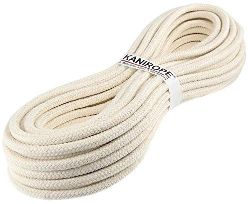 Rope-shop cuerda algodón 8 mm 20 m trenzado color natural (Beige)