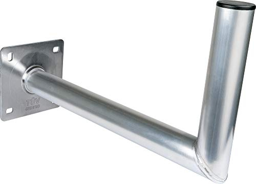 SCHWAIGER 5156 SAT-Halterung 45cm Satelliten-Halterung Satellitenschüssel SAT-Antenne Satelliten-Anlage SAT-Schüssel Wand-Halter mit Winkel aus Aluminium TÜV-geprüft