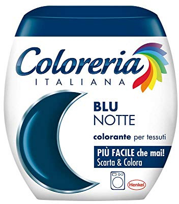 Coloreria Italiana Grey - Teinture pour tissus et vêtements en machine à laver, bleu nuit, 1 boîte de 350 g