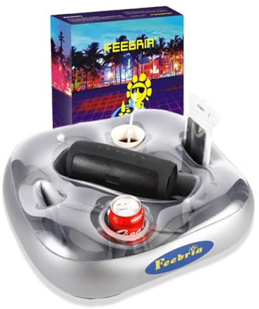 FEEBRIA Verbesserter Pool-Getränkehalter für Whirlpool, Strand und Party-Dekoration