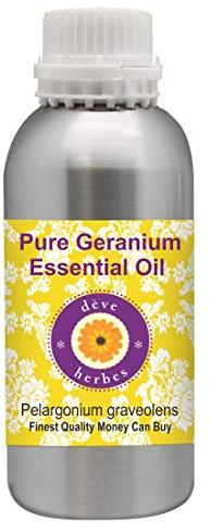 Deve Herbes Pure Geranium olio essenziale (Pelargonium graveolens) 100% naturale qualità terapeutica distillata a vapore.