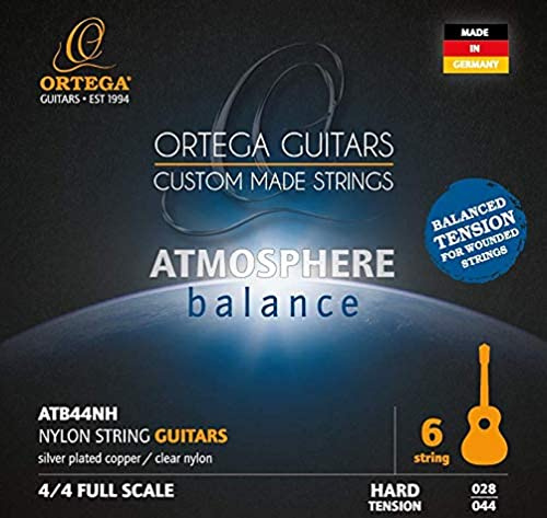 Ortega Guitars 4/4 Nylon Gitarren Saiten Hard - Nylon/Kupfer (ATB44NH) | Atmosphere Balance Series, Extra D-Saite – Pflanzliches Nylon / Silberbeschichtetes Kupfer