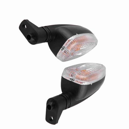 Qiilu 1 par de Luces de señalización direccional para Motocicleta, Luces de señalización direccional para Motocicleta, lámpara indicadora de dirección Apta para F800 F650GS(Transparente)