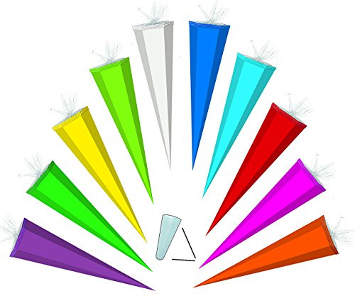 alles-meine.de GmbH Schultüte/Bastelschultüte - hell Grün - 50 cm mit Tüllabschluß - Zuckertüte - Rohling zum Basteln, Bemalen und Bekleben Bastelschultüte