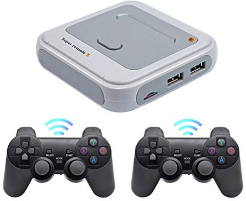 Console di gioco portatile, 30000+ giochi integrati, R8 Console di Gioco Retrò Wireless, Console Wireless Portatile, Lettore di Giochi con Uscita HDMI, Mini Lettore Video TV per PS1 / N64 / DC ecc