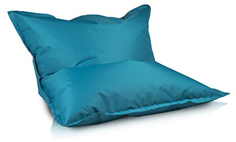 Ecopuf - Sako sittsäck för utomhusbruk - Beanbag för rummet - Stilren tygkudde - Relaxfåtölj - Storlek M - 170x135 - Ljusblå Nc7