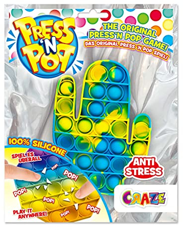 CRAZE Press ´n pop, Pop it-Fidget Toy-Giocattolo Antistress-Cactus Multicolore, Ragazze e Adulti