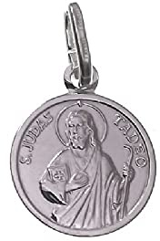 Inmaculada Romero IR San Judas Tadeo-Medaille Silbergesetz 925m Unisex 12 mm. Einzelheiten