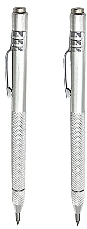 Penna per incisione in metallo con punta in carburo di tungsteno con clip, strumento portatile per marcatura in vetro, 13 cm, confezione da 2