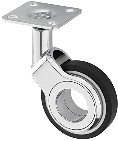 Design Möbelrolle BERLIN verchromt, Ø 60 mm, belastbar bis 60 Kg, Höhe 94,5 mm Lenkrolle Transportrolle von SOTECH