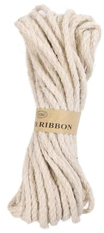 Garten Schnur 6mm 10 Meter Farbe Geflochtenes Hanf Jute Seil Studenten Kreative Handarbeit Handwerk DIY Schnur Dekoration String Hause Textil Vase (Color : Off White Rope)