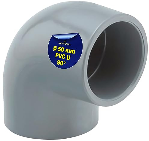 Rohrverbinder PVC U mit 90° Winkel Ø 50 mm - Garantie 10 Jahre - MONTERAL