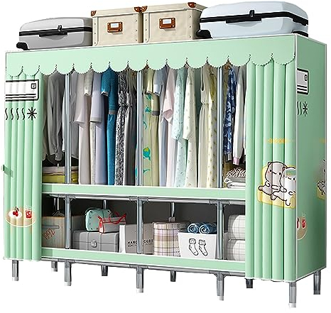 UYSELA Kleiderschrank,Kleiderschrank,tragbarer Schlafzimmer-Kleiderschrank,Kleidungsorganisator mit Vliesstoffbezug (Farbe: E,Größe: 205 x 45 x 170 cm)