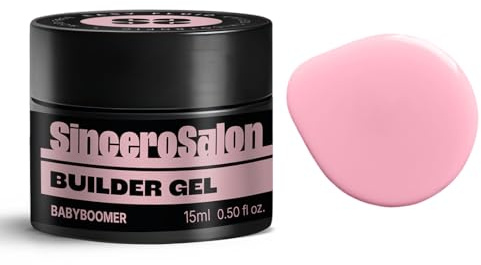 SINCERO SALON Easy Fluid Aufbaugel für Gelnägel - Babyboomer - TPO-frei - Farbgel für Gelnägel - Ideal UV Gel für Nagelverlängerungen Korrekturen French Manicure - Builder Gel für Nägel 15ml