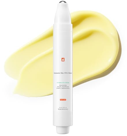 TOSOWOONG Vita Clinic Vitamin Ögonkräm, Fina Linjer, Svullnad, Fasthet | 5% Arbutin, 2% Niacinamid, Hyaluronsyra, Glutation, Havtorn mot Mörka Ringar, Ögonpartiet, Koreansk Hudvård, 15 ml
