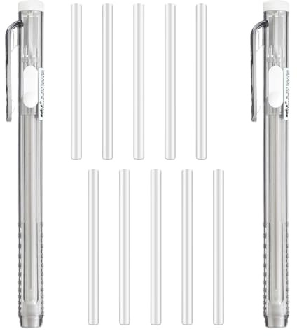 Einziehbarer mechanischer Radierstift,Einziehbarer mechanischer Radiergummi - Radiergummi im Stiftstil, Nachfüllungen für Bleistift-Radiergummis,10 Nachfüllpackungen für einziehbare Radiergummis im Li