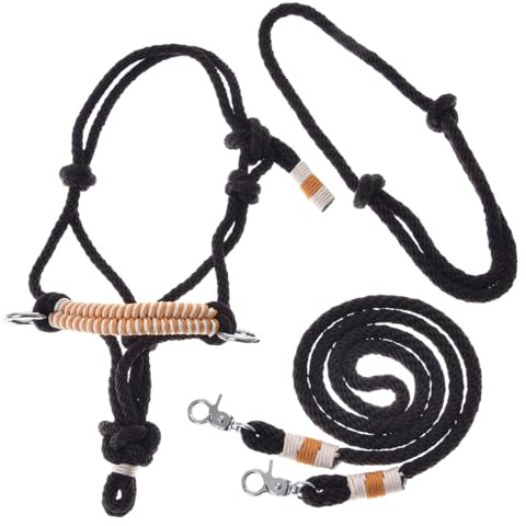 LarDen Hobby Horse Zubehör SeilSet - Halfter mit Zügel & Halsring für Größe S Steckenpferd - Orange, Stockpferd Set, Hobby Horsing Pferd, Spielzeug Kinder, Spielpferd, Hobbyhorse