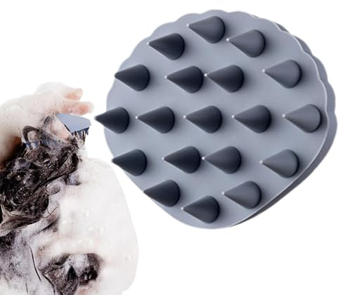 Gihioue Appareil de massage du cuir chevelu, appareil de massage pour le cuir chevelu | Appareil de massage en silicone - Peigne de massage en forme de coquillage, brosse de douche confortable,