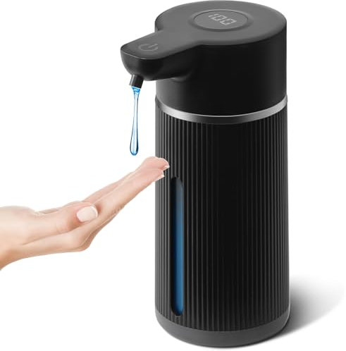 GMISUN Seifenspender Automatisch, 420ml Elektrischer Seifenspender mit Sensor Infrarot, Automatisch Wandmontage mit USB Wiederaufladbar, IPX6 Wasserdicht für Bad Toilette Küche