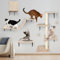 Cat Tree, MASTERTOP 4 in 1 Cat Scratching Post with Tower, Cats Climbing House Bed, Pet Hammock and Ladder, Cats Wall Furniture, Cats Climbing Frame - Beige