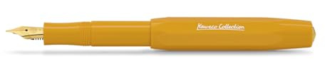 Kaweco COLLECTION Füllhalter Honey I Exklusiver Füllfederhalter für Tintenpatronen I Füller 13 cm in Gelb I Federbreite: F (Fein)