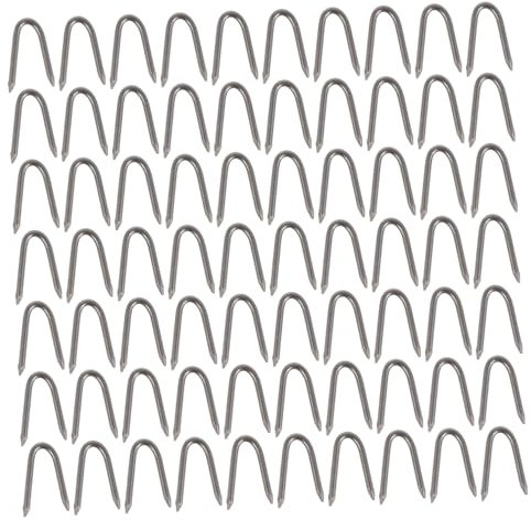 POPETPOP 1 Jeu Clous De Clôture Poteaux De Clôture Grillage Jardin Piquet De Jardin Tes Ongles Tas De Jardin Clou De Sol De Jardinage Clou en U pour Pile De Jardin Le Fer Silver 70 Pièces