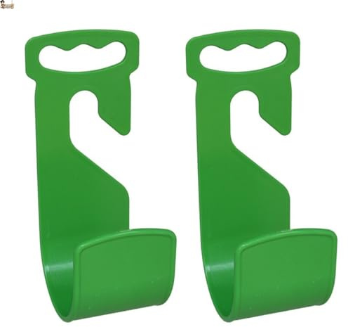 BricoLoco.com Soporte manguera agua jardín para pared o colgado a grifo. Pack 2 uds. Colgador para jardín exterior o interior. Móvil con asa. Utensilios jardín como palas, cubos… (2)