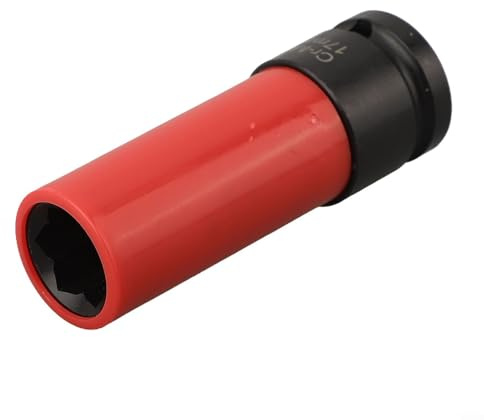 Chiave a bussola per auto, 17 mm, 21 mm, per rimozione dadi di bloccaggio ruote con attacco da 1/2 pollici, adatta per Mercedes Benz serie S (17 mm)