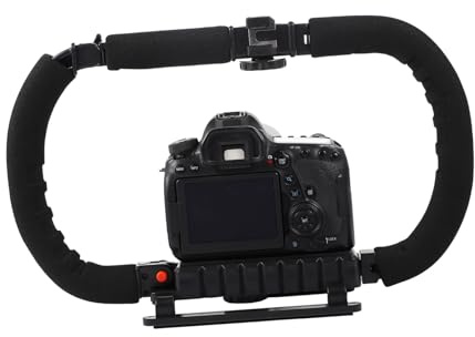 UTHCLO Impugnatura Stabilizzatore Video Pieghevole Per Smartphone Con Supporto Hot Shoe Braccio Morbido Ergonomico e Compatibile Per Vlogging e Filmmaking
