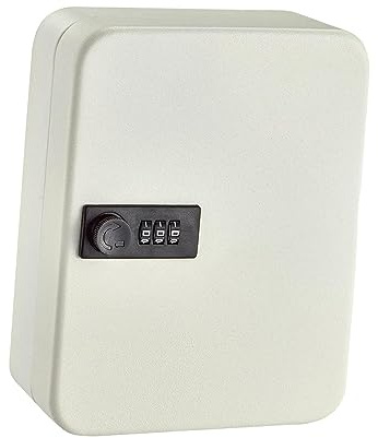 OJREEUB Schlüsselschrank, Sicherheits-Schlüsselbox, platzsparend, für Hotels, Schrank, Wand, Weiß, 36 Haken