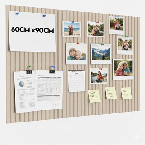 Topzora 60 x 90cm Große Pinnwand Filz Selbstklebend mit 50 Pinnnadeln,6 Stück 30x30cm Vision Board,Bogen Filz Pinnwand für Wände in der Schule, zu Hause, im Büro（Kamel）