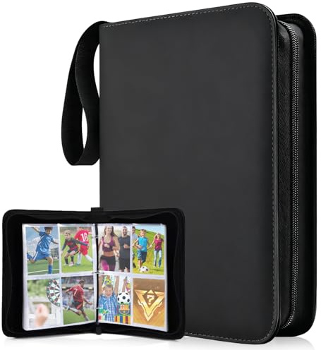 Toploader - Album de cartes à collectionner - 4 compartiments - Pour 400 toploaders - Étanche - Pour cartes à collectionner de 3 x 4  et cartes de sport